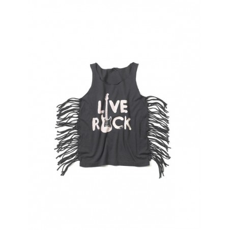 Live Rock Fringed T-Shirt - yporqué