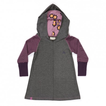 Hope Hood Dress Medium Grey - AlbaBaby