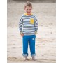 Campfire Hooded Top, Marine Blue Chunky Breton - frugi