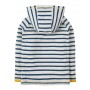 Campfire Hooded Top, Marine Blue Chunky Breton - frugi