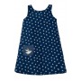 Rose Reversible Dress, Marine Blue/Seagull - frugi