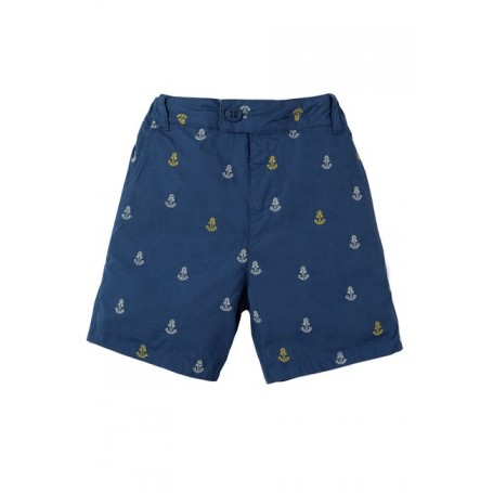Ralph Reversible Shorts, Marine Blue Anchors Pond - frugi