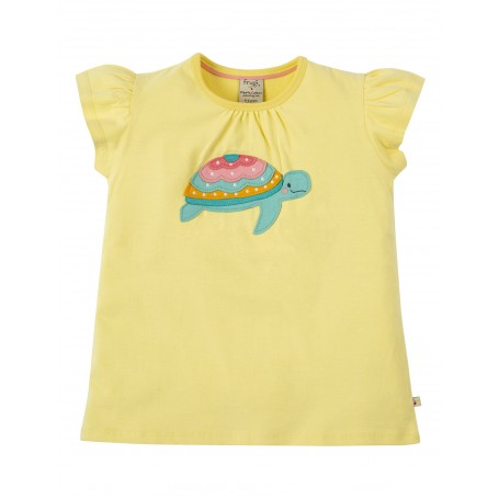 Ellie Applique T-shirt, Sunshine/Turtle - frugi