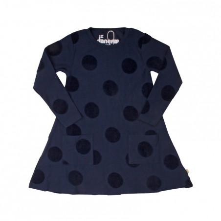 Kleid Louisiana dress Navy DOTS - DANEFAE