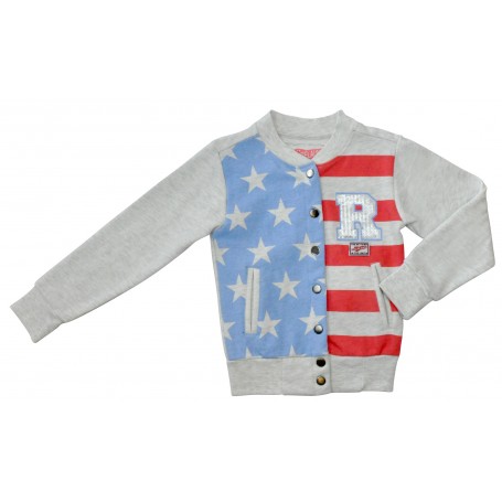 Sweat Baseball Jacket Girls, Stars and Stripes  - Relaunch