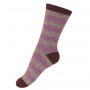 Socken mit Wolle gestreift purple - Melton