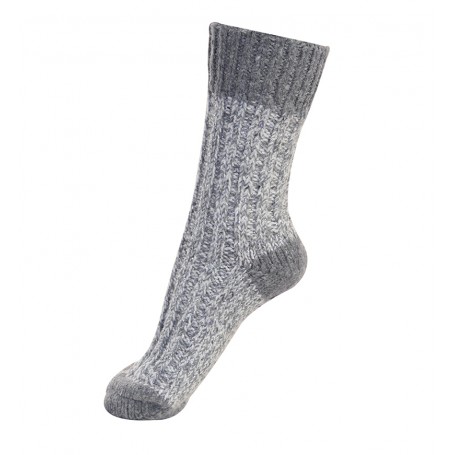 Wollsocken meliert mit Lurex- Melton