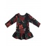 BLACK FLORAL LONG SLEEVE DRESS - DEAR SOPHIE