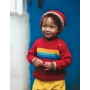 Caleb Cable Knit Jumper, Tango Red/Rainbow - frugi