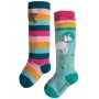 Hygge High Knee Socks 2pk, Unicorn - frugi