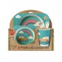 Aqua Rainbow Roads Dinner Set Bamboo - frugi