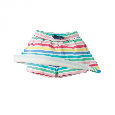 Spring Skort, Dolly Rainbow Stripe - frugi