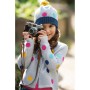 Blizzard Bobble Hat, Tango Red/Rainbow - frugi