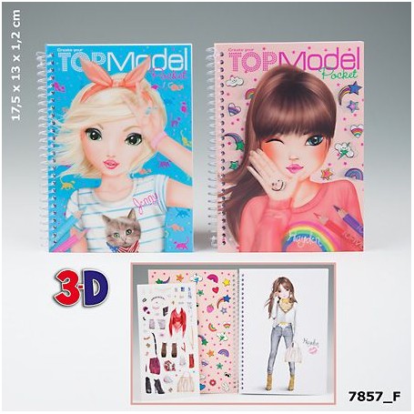 TOP Model Pocket Malbuch mit 3D Cover - Depesche