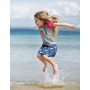 Nancy Raglan, Grey Marl/Rainbow - frugi