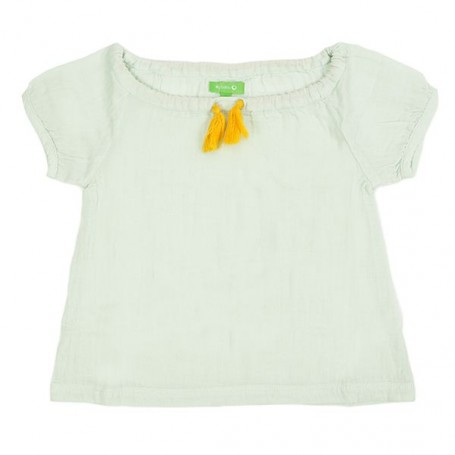 Swaddle Blouse Hazel Clearly Aqua - Lily Balou