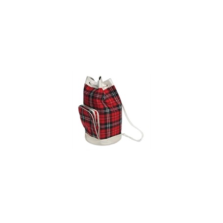 RED TARTAN DUFFLE BAG Rocksack - REX International