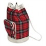 RED TARTAN DUFFLE BAG Rocksack - REX International