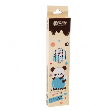 PACKUNG MIT 12 DREIECKIGEN BLEISTIFTEN IN BOX "CHOCO PANDA"- REX International