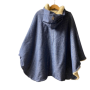 Warmer Poncho mit Teddyfell - Indian Blue Jeans