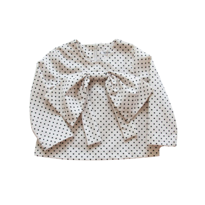 Polka Dot Blouse White - Motoreta