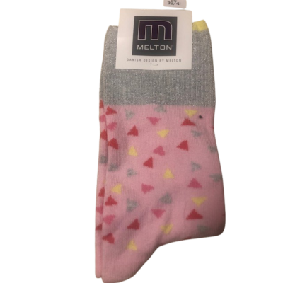 Socken *Rosa Triangle Silver Glitter* - Melton