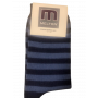 Socken * Stripes* black/blue- Melton