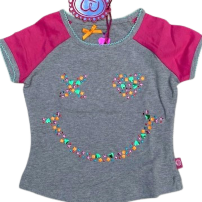 T-Shirt Raglan with studs smile - Bomba