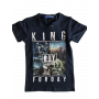 T-Shirt King dunkelblau - Krasilnikoff