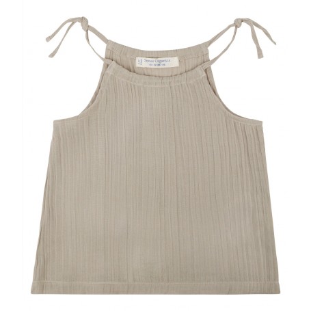 Hilla Musselin Top *Taupe* - Sense Organics